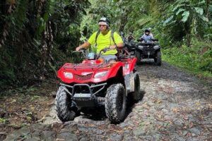 ATV Rainforest Adventure in St. Lucia - The guided ATV ride: off-road fun with real road-time