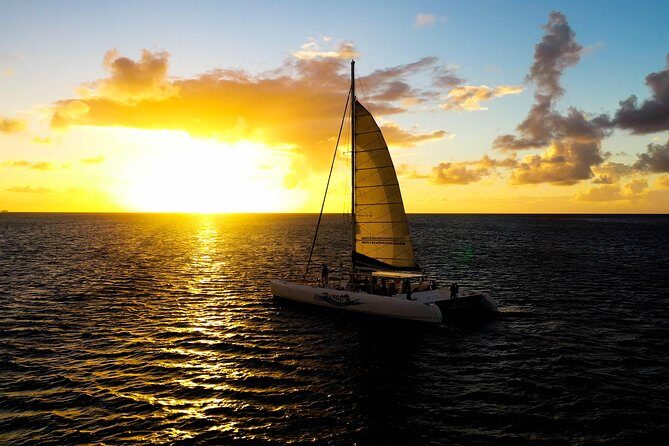Champagne Sunset Sail in St. Lucia - Spacious catamaran sailing with deck views that are easy to enjoy
