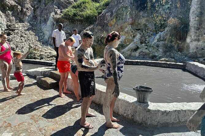 Soufriere Adventure Nature Trail Hike | Waterfall | Mud Baths - Piton Falls: Mineral Water Calm-Down Time After Mud and Hike