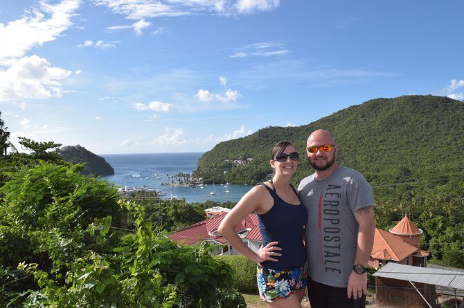 Soufriere Tour - Soufrière Bay and the Botanical Gardens: tropical flowers plus big scenery