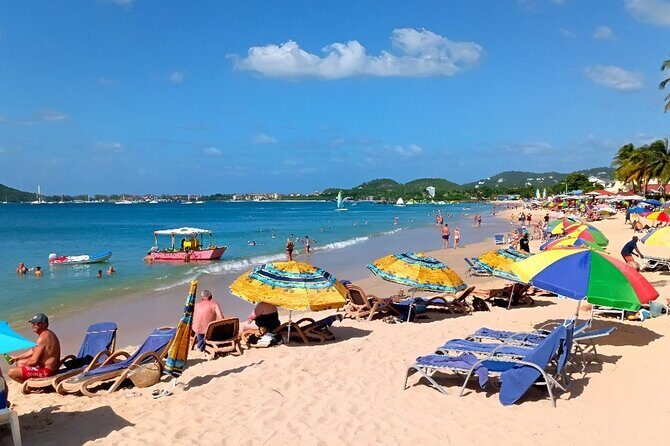 St. Lucia Beach Day with Paradise Beach Comforts & Transportation - The Beach Setup You’re Paying For: Chairs, Umbrella, and a Drink