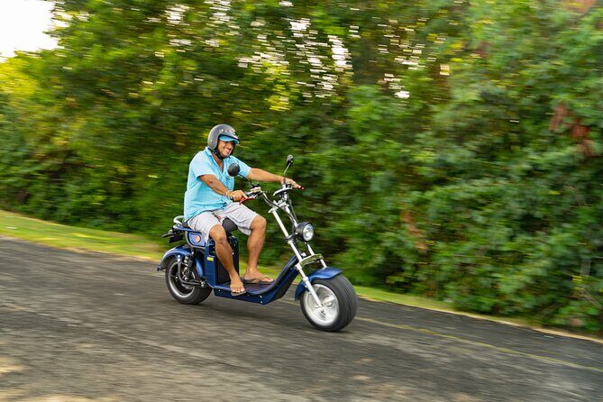 St.Lucia Beaches and Backroads Tour by Electric Big-Wheel Scooter - The loop route: what you’ll ride between Rodney Bay and the “backroads”