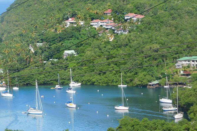 St Lucia Castries to Pitons Tour - Pitons viewpoint above Soufriere: the iconic payoff