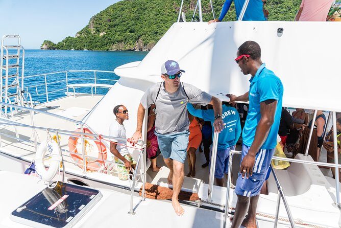 St Lucia Full-Day Catamaran Sightseeing Cruise With Snorkeling - Anse Cochon snorkeling: what you’ll likely see and how long you’ll be in the water