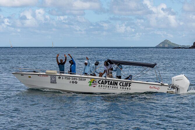 St. Lucia Private Boat to Soufriere:Snorkeling, Sightseeing,Beach - Marigot Bay: the calm payoff with a drink and a view