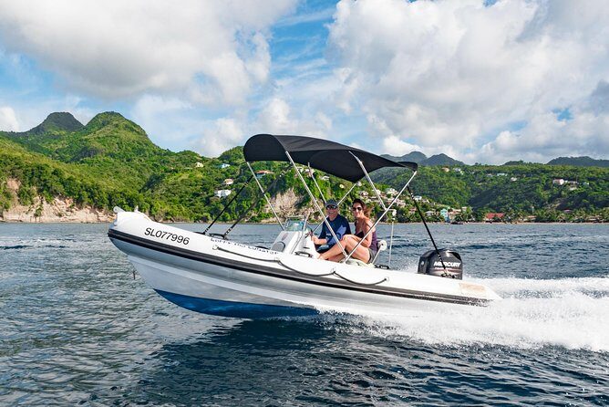 St. Lucia Speedboat and Power Snorkel From Castries - Driving Your Own 17-Foot Speedboat to Soufrière