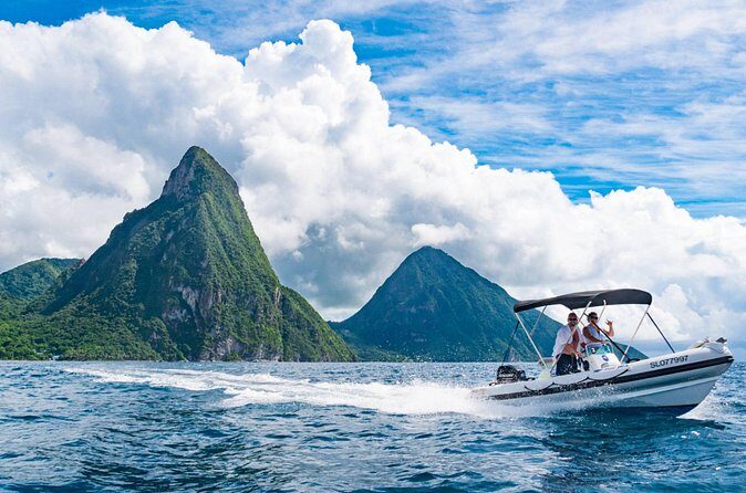 St. Lucia Speedboat and Power Snorkel From Castries - Marigot Bay on the Return Run: Bays, Coves, and a Scenic Finish